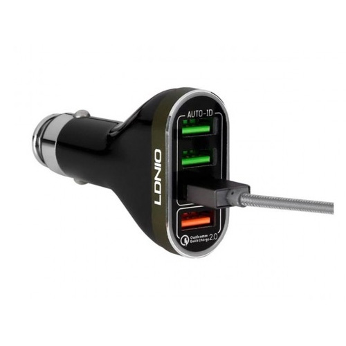 Cargador celular para auto 4 USB Carga Rápida C70IQ Cargador celular para auto 4 USB Carga Rápida C70IQ